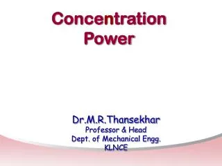 Conce n tration Power