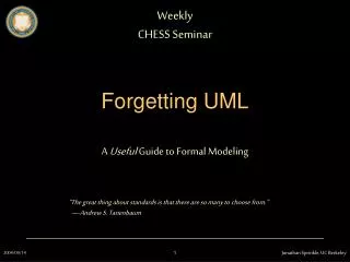Forgetting UML