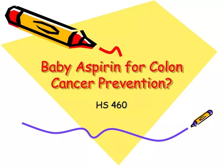 baby aspirin for colon cancer prevention