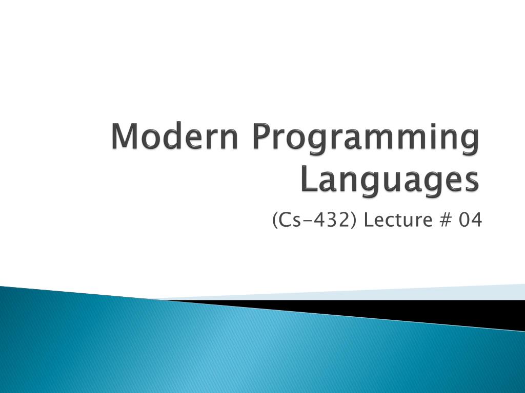 PPT - Modern Programming Languages PowerPoint Presentation, free ...