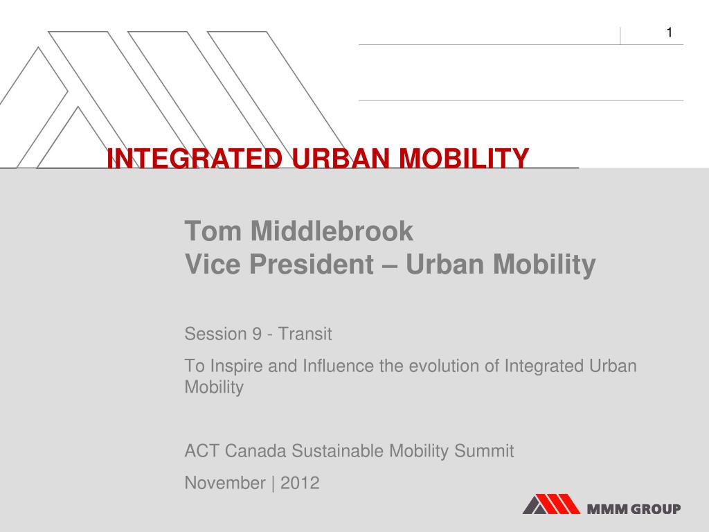 PPT - INTEGRATED URBAN MOBILITY PowerPoint Presentation, free download ...