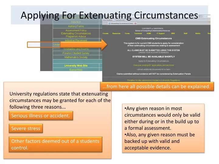 applying for extenuating circumstances