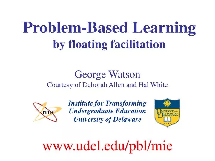 problem based learning by floating facilitation