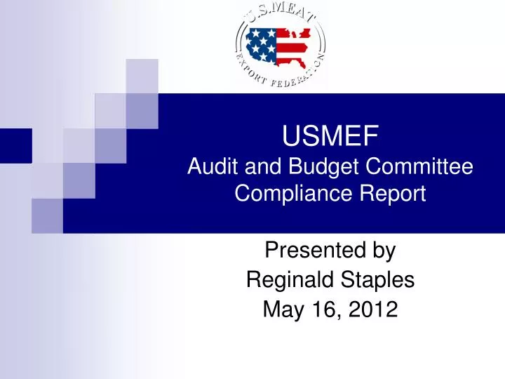 usmef audit and budget committee compliance report