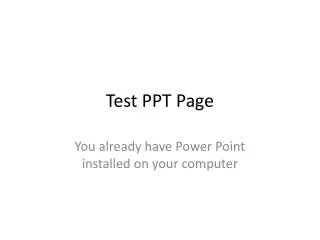 Test PPT Page