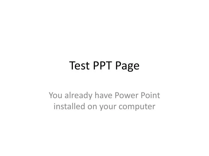 test ppt page