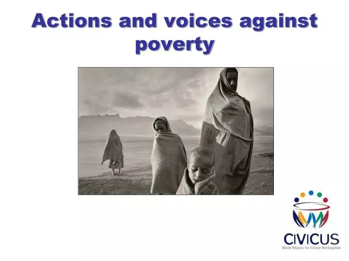 actions and voices against poverty