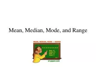 mean median mode and range