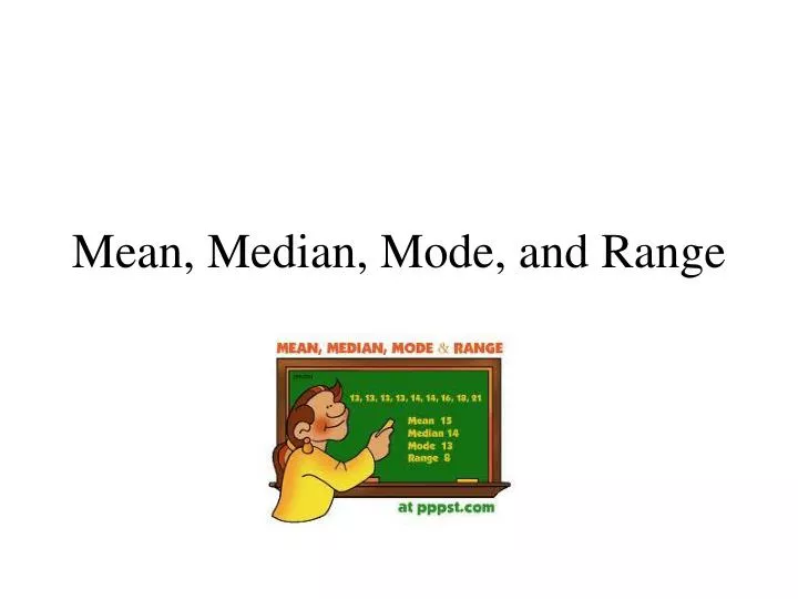 mean median mode and range