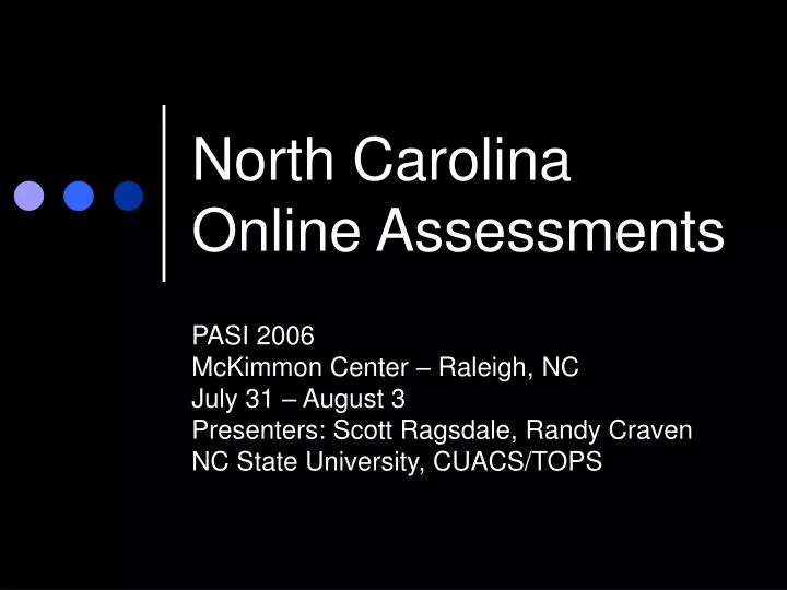 north carolina online assessments