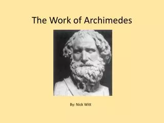 The Work of Archimedes