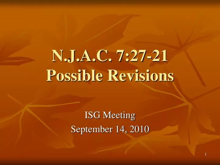 n j a c 7 27 21 possible revisions