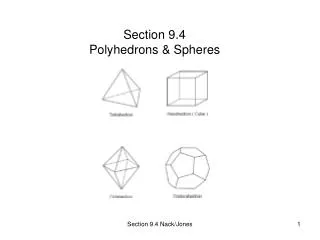 Section 9.4 Polyhedrons &amp; Spheres