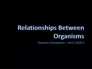 Dynamic Ecosystems – Unit 2 AOS 2