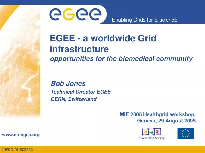 egee a worldwide grid infrastructure opportunities for the biomedical community