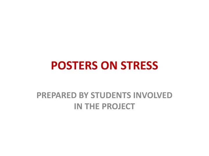 posters on stress