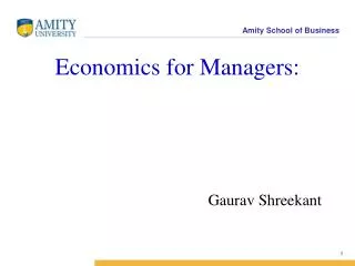 Economics for Managers: