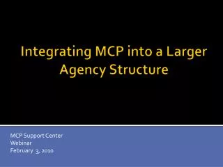 Integrating MCP into a Larger Agency Structure