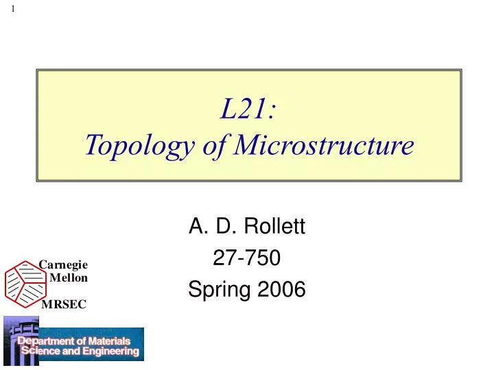 l21 topology of microstructure