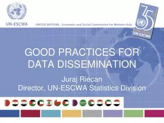 GOOD PRACTICES FOR DATA DISSEMINATION