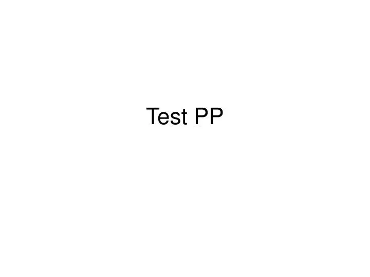 test pp