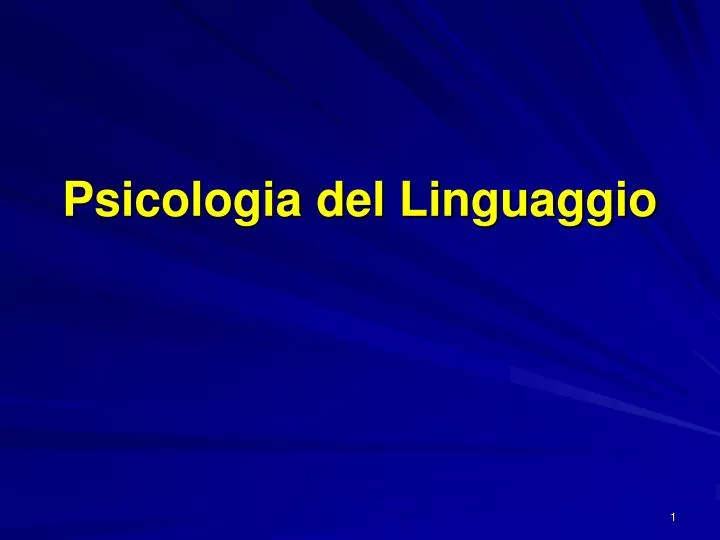psicologia del linguaggio