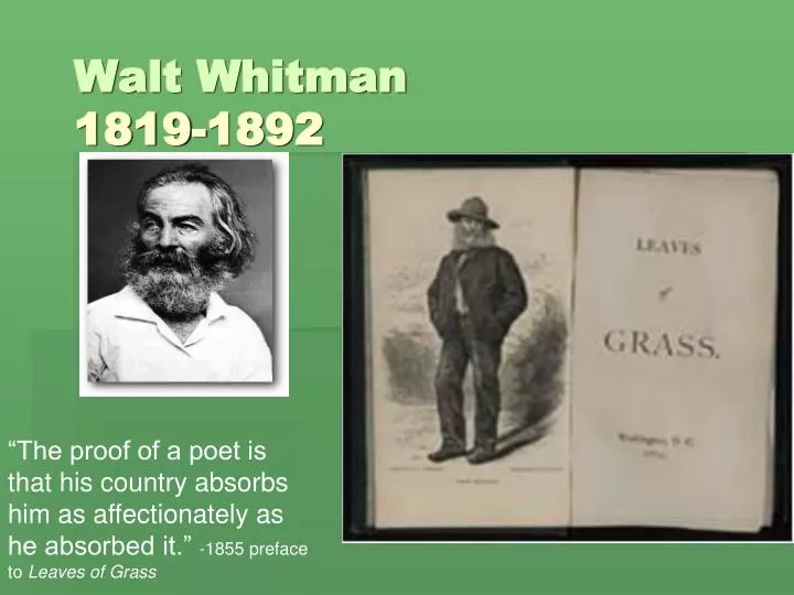 walt whitman 1819 1892