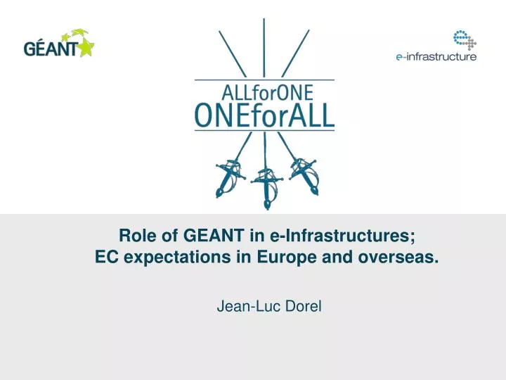 role of geant in e infrastructures ec expectations in europe and overseas