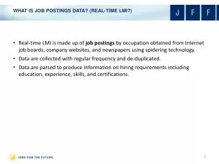 WHAT IS JOB POSTINGS DATA? (REAL-TIME LMI?)