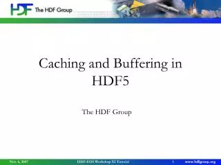 Caching and Buffering in HDF5