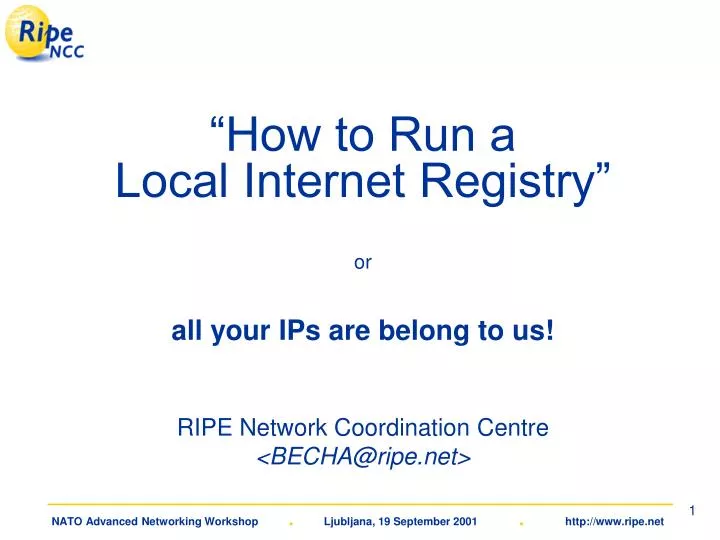 how to run a local internet registry or all your ips are belong to us