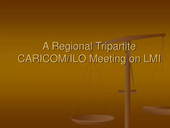 a regional tripartite caricom ilo meeting on lmi