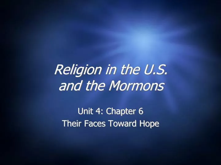 religion in the u s and the mormons