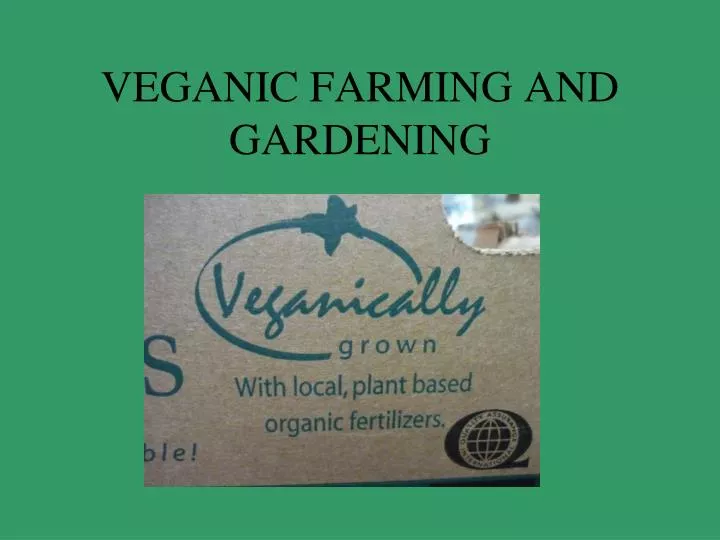 veganic farming and gardening