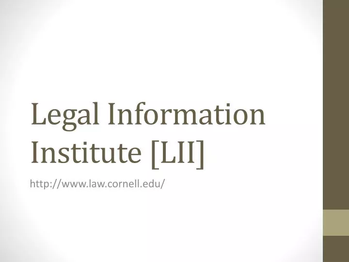 legal information institute lii