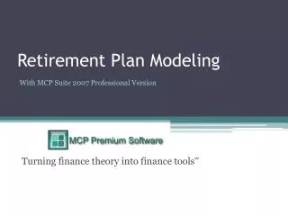 Retirement Plan Modeling