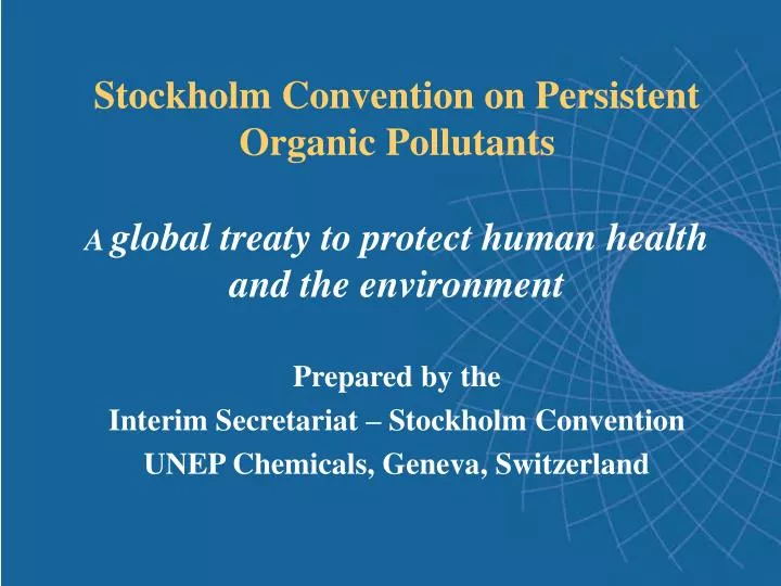 stockholm convention on persistent organic pollutants