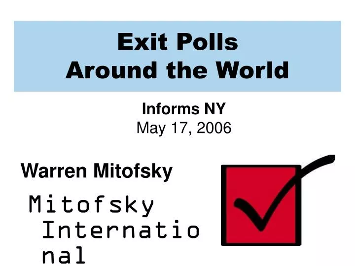 exit polls around the world