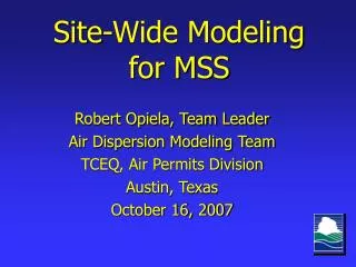 Site-Wide Modeling for MSS