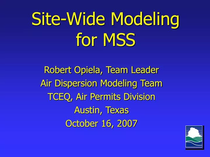 site wide modeling for mss