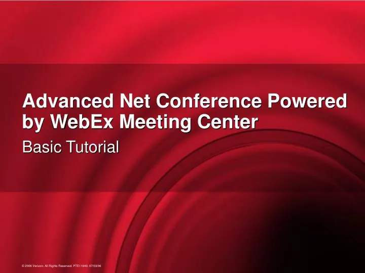advanced net conference powered by webex meeting center
