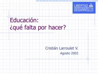educaci n qu falta por hacer