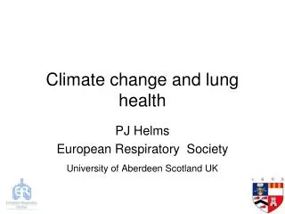 Climate change and lung health