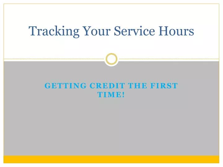 tracking your service hours