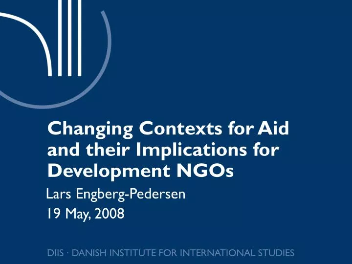 changing contexts for aid and their implications for development ngos
