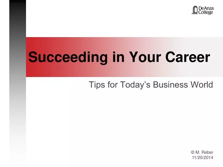 succeeding in your career