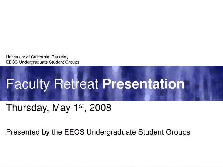 faculty retreat presentation