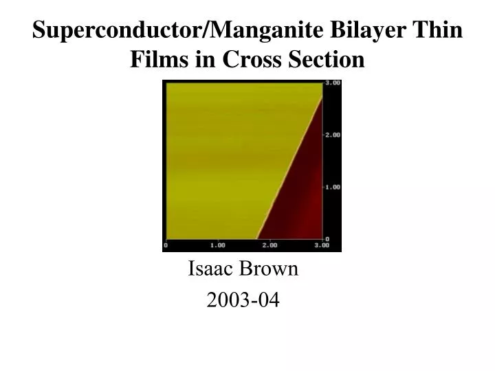 superconductor manganite bilayer thin films in cross section