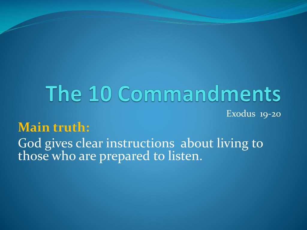 PPT - The 10 Commandments PowerPoint Presentation, free download - ID ...