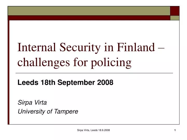 internal security in finland challenges for policing